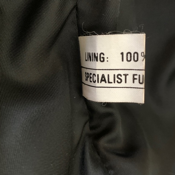 VINTAGE FINLAND FOX FUR BLACK WITH DETACHABLE LEATHER SLEEVES BOMBER VEST - Picture 10 of 15